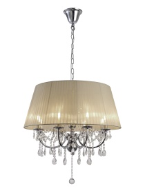 Olivia Polished Chrome-Soft Bronze Crystal Ceiling Lights Diyas Shaded Crystal Fittings Olivia Polished Chrome-Soft Bronze Crystal Ceiling Lights Diyas Shaded Crystal Fittings